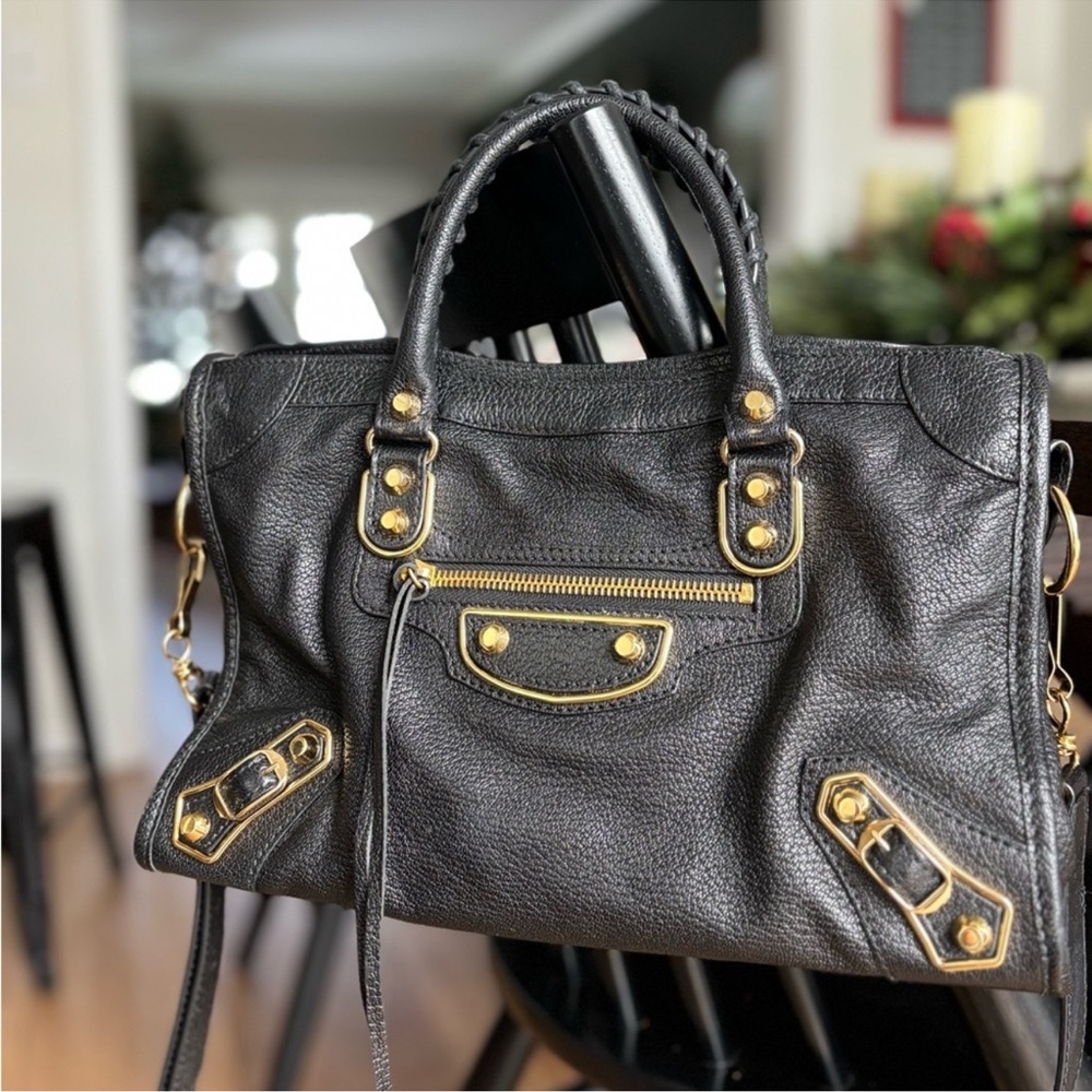 Authentic Balenciaga metallic edge City bag size small